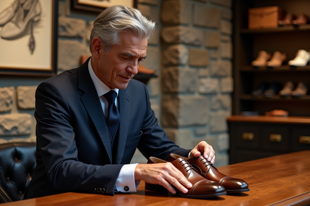 Évaluation de la qualité des chaussures italiennes du fabricant célèbre